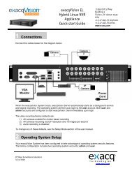 exacqVision EL Hybrid Linux NVR Appliance Quick start Guide