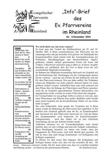 â€žInfoâ€œ-Brief des Ev. Pfarrvereins im Rheinland - Ev. Pfarrverein im ...