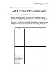 Worksheet - ChemConnections