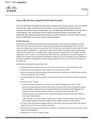 Cisco 880 Series Integrated Services Routers