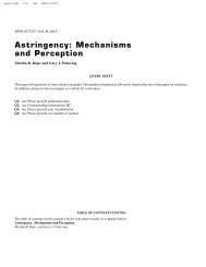 Astringency: Mechanisms and Perception - ResearchGate