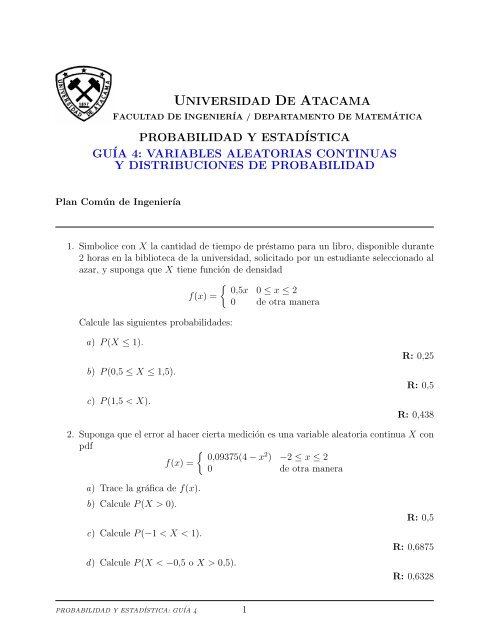 ESTADISTICA Y R. Distribuciones de probabilidades. Guía-Resumen
