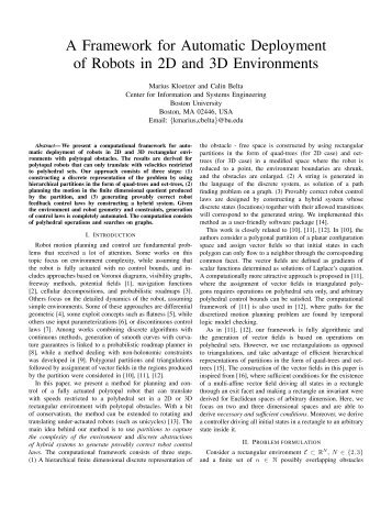 A Framework for Automatic Deployment of Robots in 2D and 3D ...