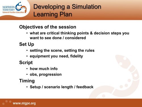 Using Simulation in Primary Care Training - ntgpe