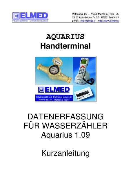 Bedienungsanleitung Handterminal - elmed