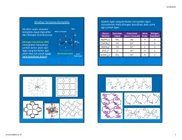 Struktur Senyawa Kompleks - Prananto