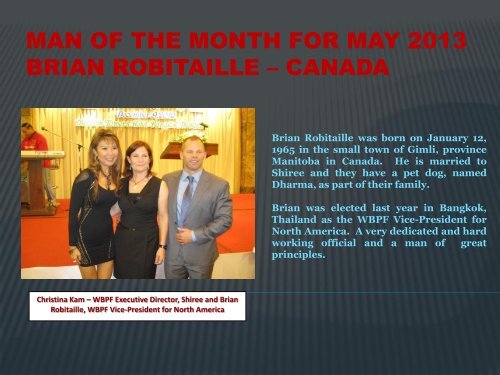 man of the month for may 2013 brian robitaille â canada - ABBF