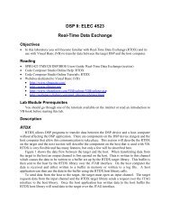 DSP II: ELEC 4523 Real-Time Data Exchange - Faculty