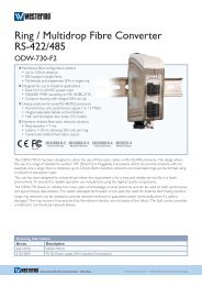 Ring / Multidrop Fibre Converter RS-422/485