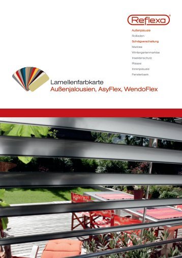 Lamellenfarbkarte Außenjalousien, AsyFlex, WendoFlex - Shadow sys