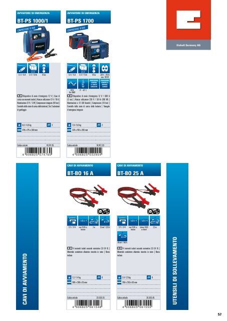 Catalogo gEnEralE lInEa BlU 2012 - Einhell Italia