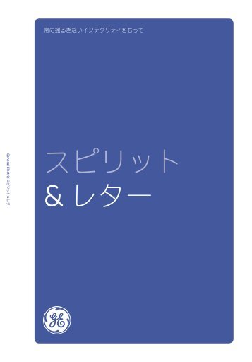 The Spirit & The Letter Download in Japanese: GE Code of Conduct