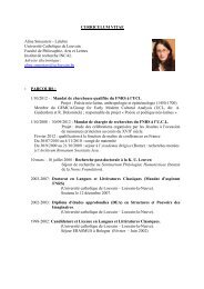 Télécharger le CV complet - gemca - UCL