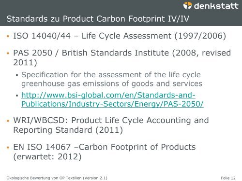 Ãkologische Bewertung von OP Textilien - Denkstatt
