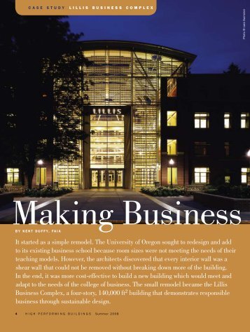 Lillis Business Complex, University of Oregon, Eugene ... - BetterBricks