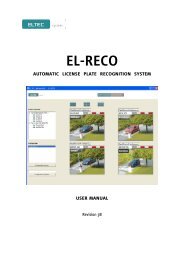 automatic license plate recognition system user manual - ELTEC ...