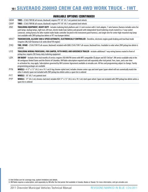 chevrolet municipal vehicles technical manual - Adamson Industries