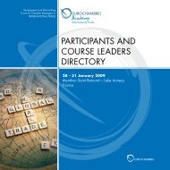 participants and course leaders directory - Eurochambres Academy