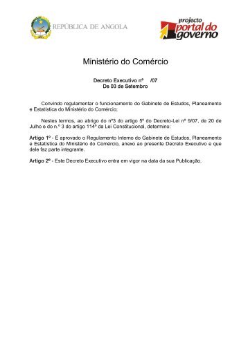 Regulamento Interno do Gabinete de Estudos Planeamento e ... - saflii