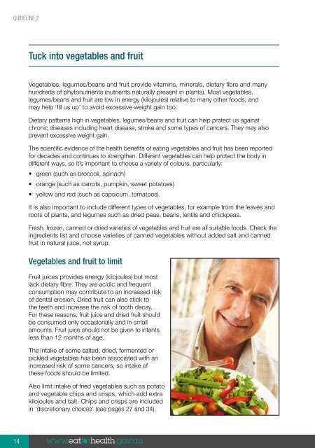 Australian Dietary Guidelines - Summary - National Health and ...