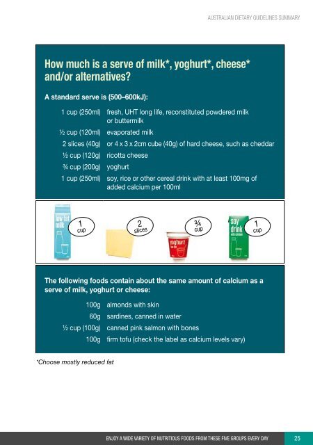 Australian Dietary Guidelines - Summary - National Health and ...