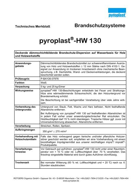 pyroplast -HW 130