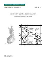 sanginjoen kartta-alueen maaperÃ¤ - Geologian tutkimuskeskus