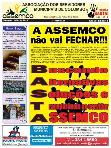 Diferente do que tem sido dito e apesar do ROMBO de ... - Assemco