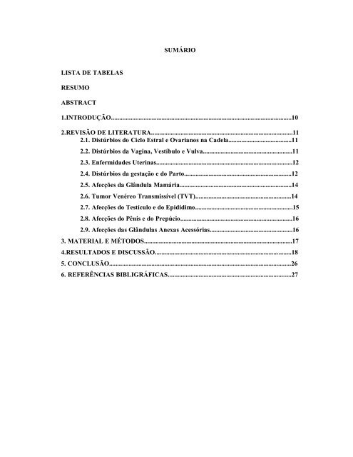 Estudo Retrospectivo das enfermidades ... - Cstr.ufcg.edu.br