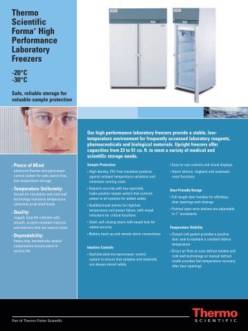 Thermo Scientific FormaÂ® High Performance Laboratory Freezers