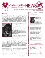 Diamond Dog sponsors - the Cocheco Valley Humane Society