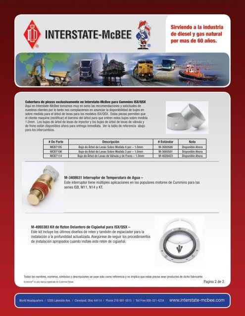 Productos Nuevos Ã¢Â€Â“ Abril 2011 - Interstate McBee