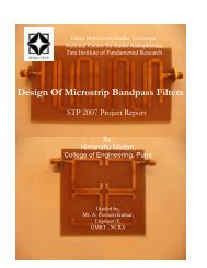 Design Of Microstrip Bandpass Filters - Tata Institute of Fundamental ...