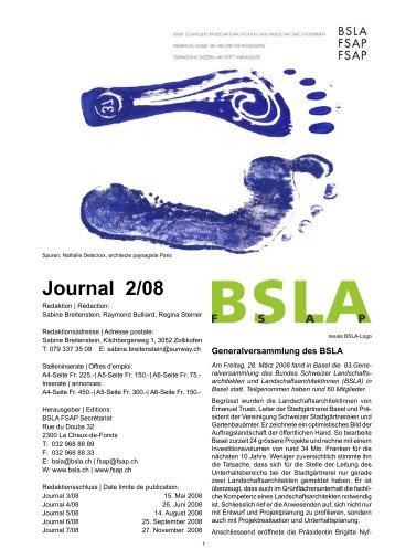 Journal 2/08 - BSLA