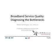Broadband Service Quality: Diagnosing the Bottlenecks ... - LIRNEasia