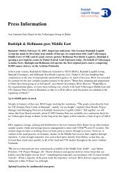 Press Information Rudolph Logistik Gruppe