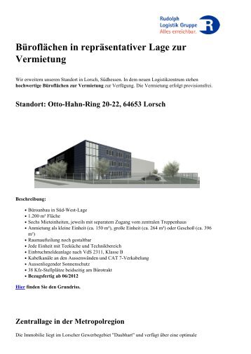 Standort: Otto-Hahn-Ring 20-22, 64653 Lorsch - Rudolph Logistik ...