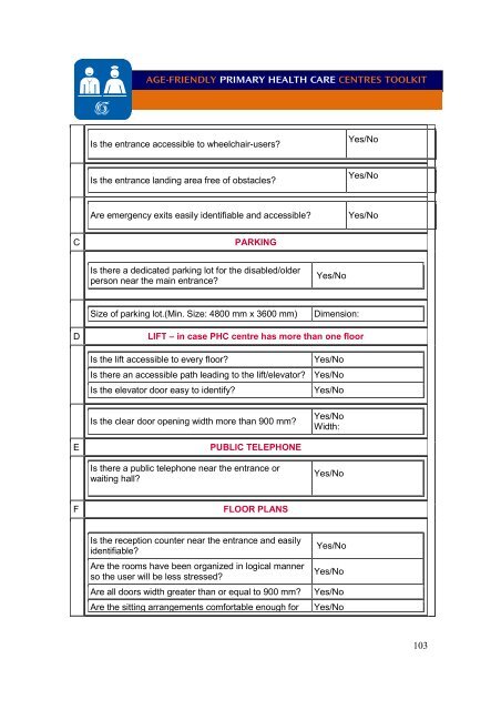 Age-friendly Primary Health Care Centres Toolkit - World Health ...