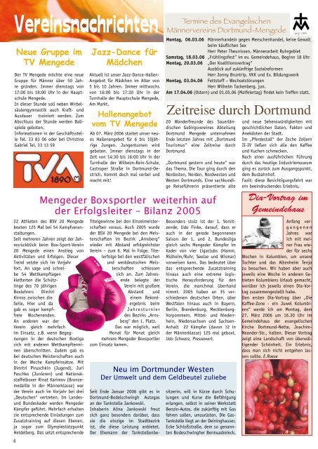 Hallenangebot vom TV Mengede - Dortmunder & Schwerter ...