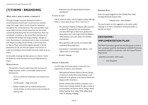 Amberley Concept Development Plan 2005 - Hurunui District Council