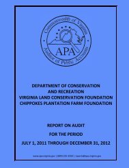 Department of Conservation and Recreation Report on Audit for the ...