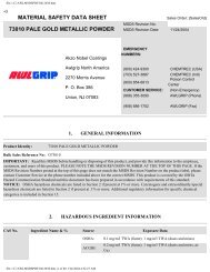 MATERIAL SAFETY DATA SHEET 73010 PALE GOLD ... - Awlgrip