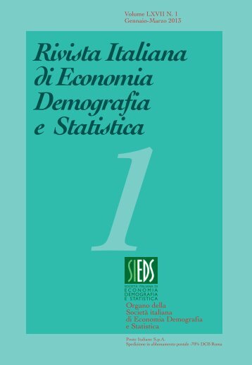 rivista italiana di economia demografia e statistica - Sieds