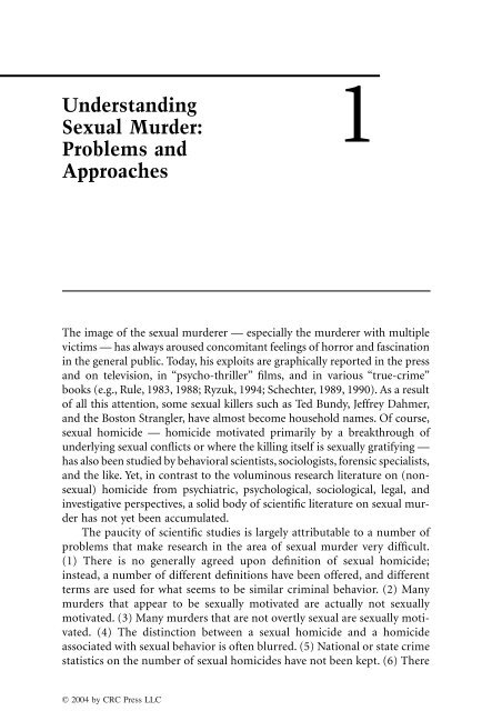 Sexual Murder - Justicia Forense