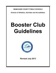 Booster Club Guidelines - e-Handbooks@dadeschools.net - Miami ...