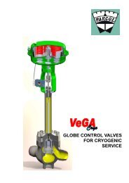 GLOBE CONTROL VALVES FOR CRYOGENIC SERVICE - Parcol