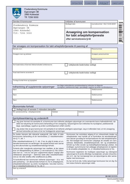 42 AnsÃ¸gning om kompensation for tabt arbejdsfortjeneste