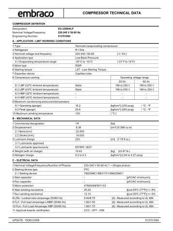 Datasheet - Embraco