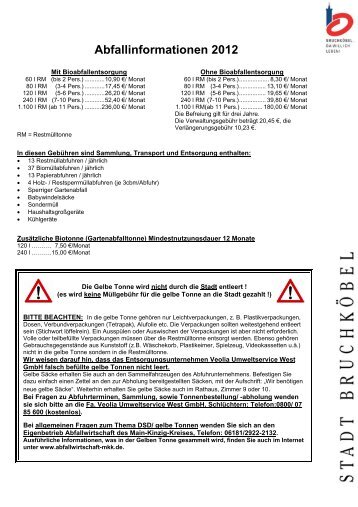 Abfallinformationen 2012 - Stadt Bruchköbel