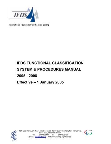 IFDS FUNCTIONAL CLASSIFICATION SYSTEM & PROCEDURES ...